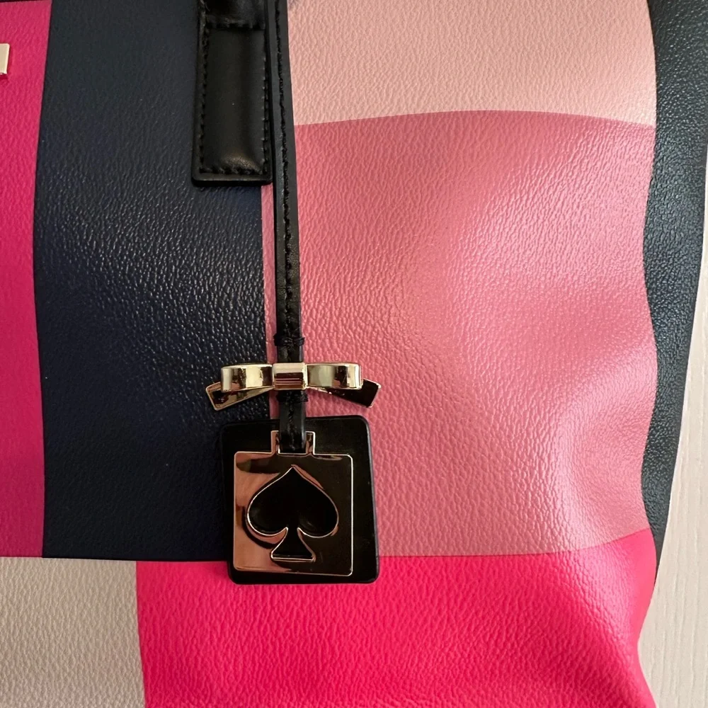 Kate Spade Pink and Black Geometric Tote - Picture 3 of 10